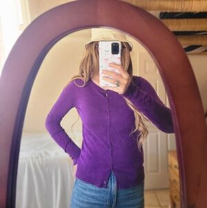 Express Vibrant Purple Women's Cardigan